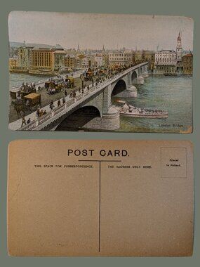 10/$25 Vintage Unused Blank London Bridge Postcard